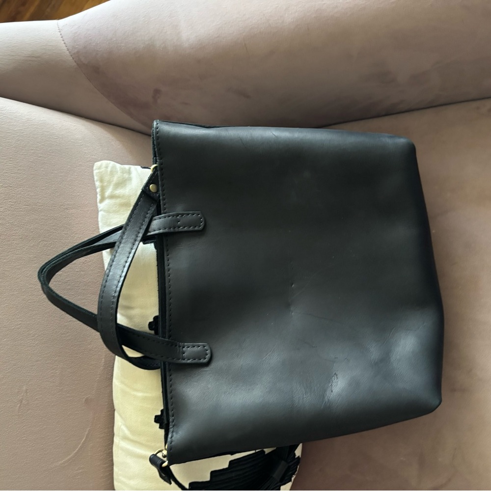 Portland Leather Black Tote Bag - Picture 5 of 7